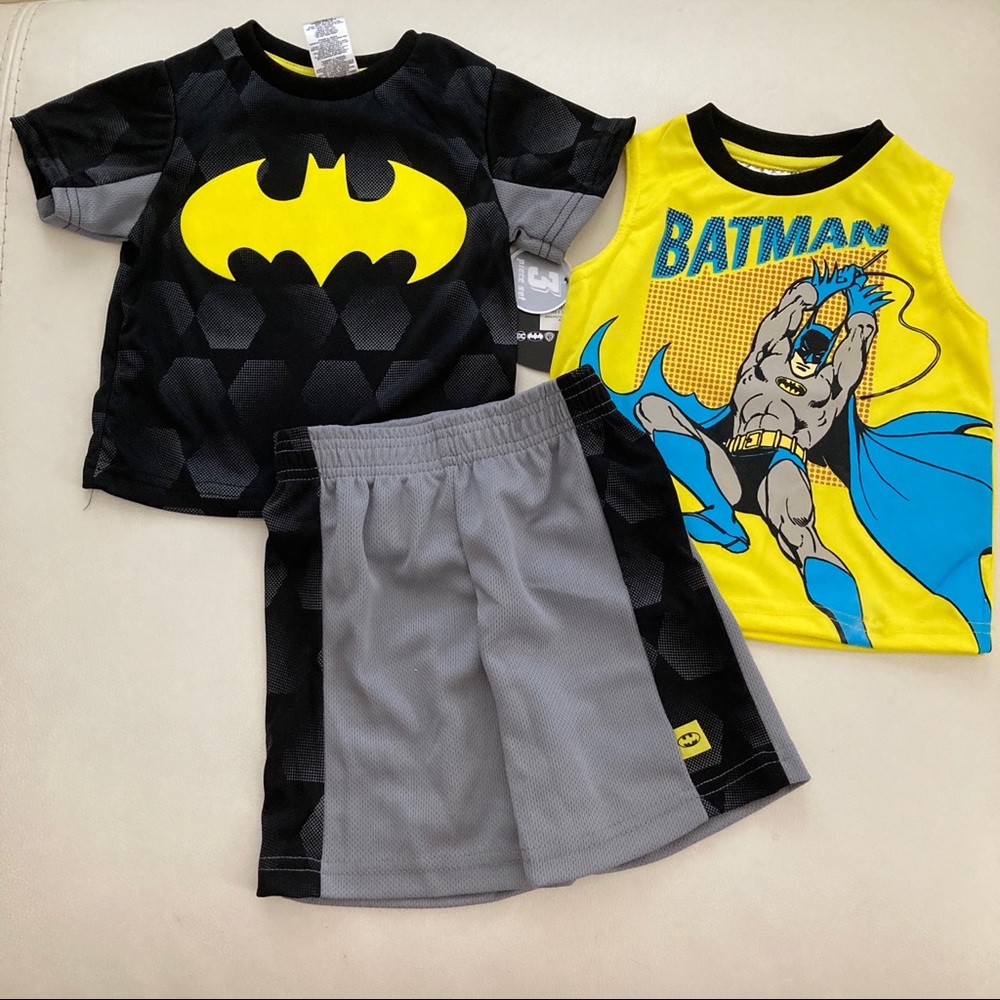 Batman boys cute 3pc shorts set 2042